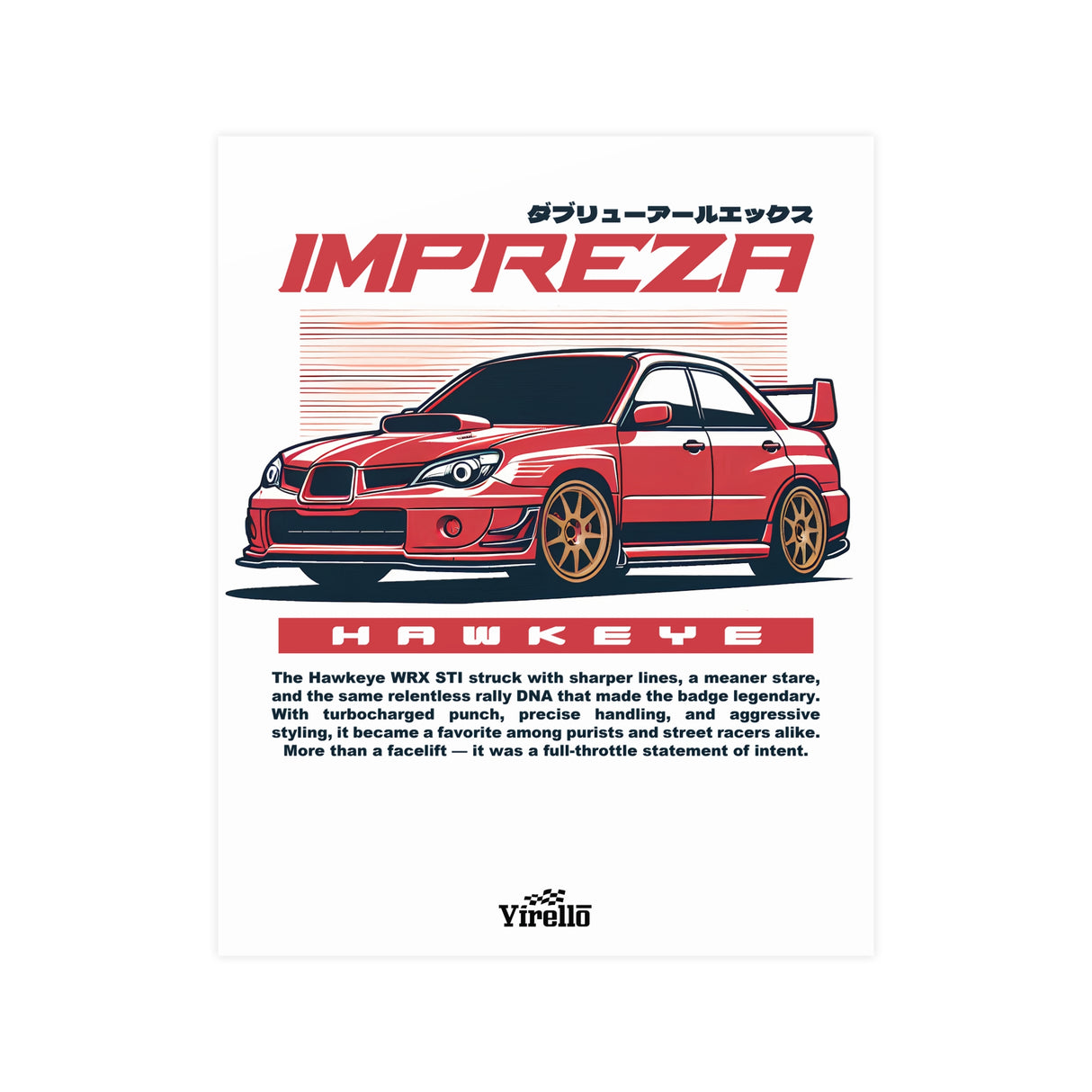 2006-2007 Subaru WRX STI "Hawkeye" Poster