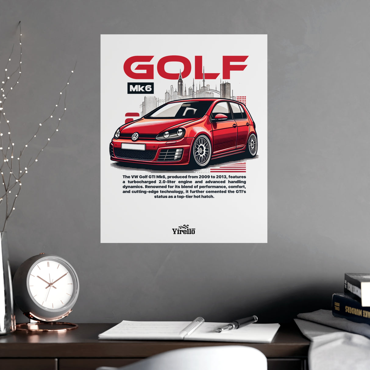 2009-2013 Volkswagen Golf GTI Mk6 Poster