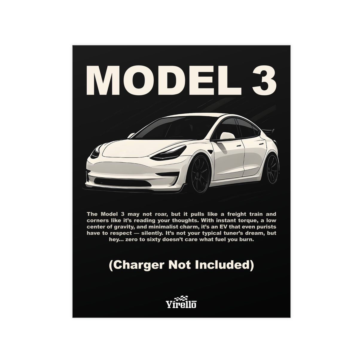 2017+ Tesla Model 3 Poster