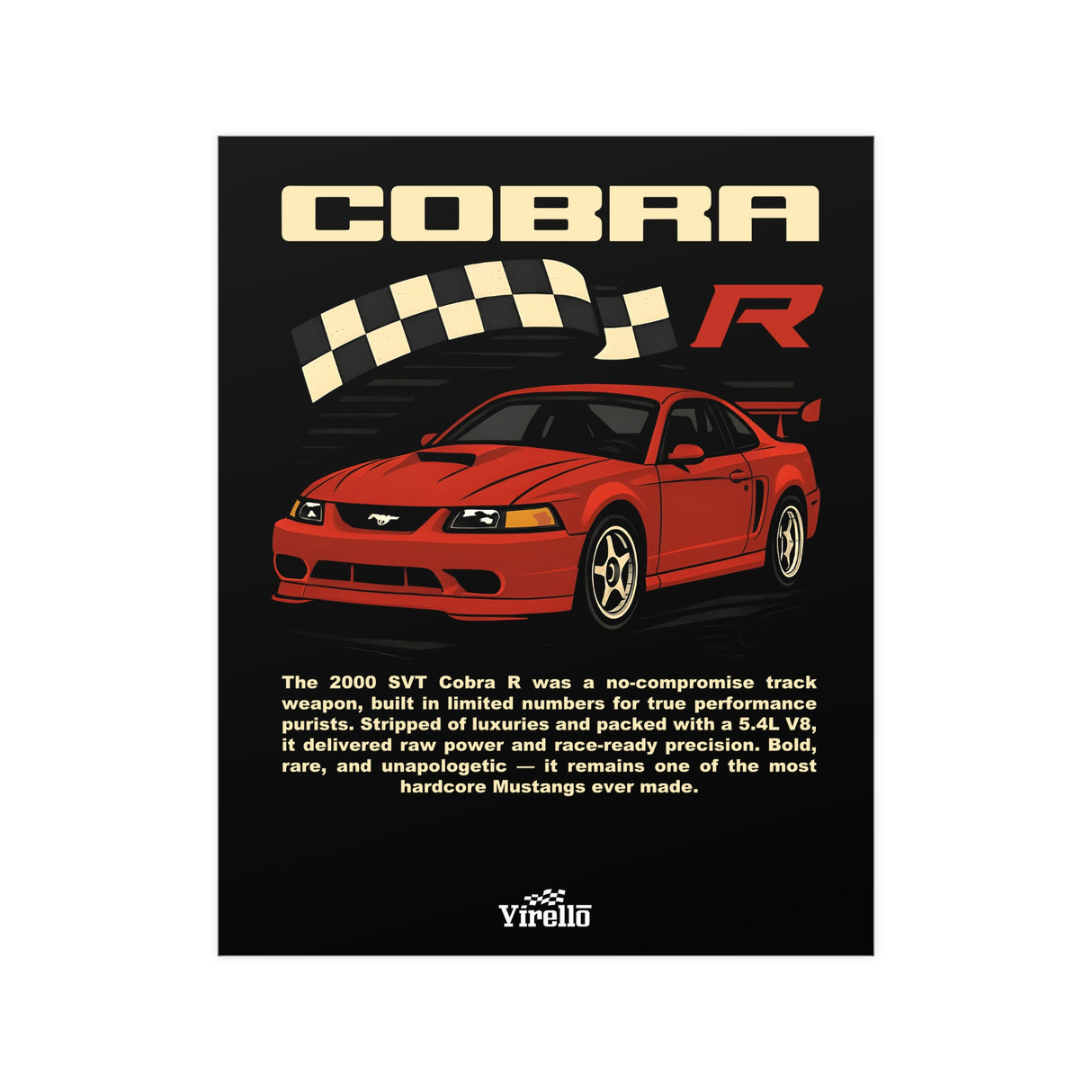 2000 Ford Mustang SVT Cobra R Poster