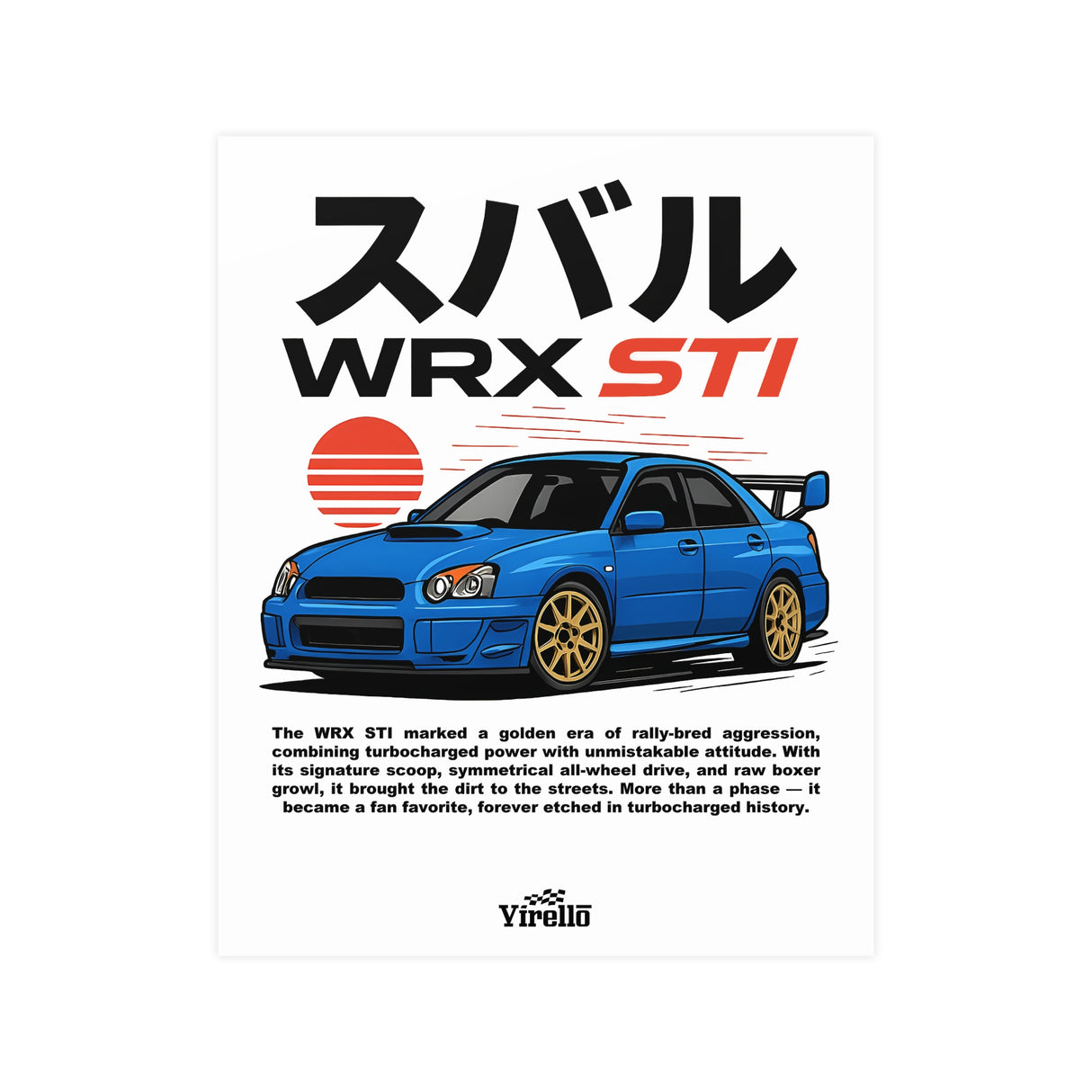 2004-2005 Subaru WRX STI "Blobeye" Poster