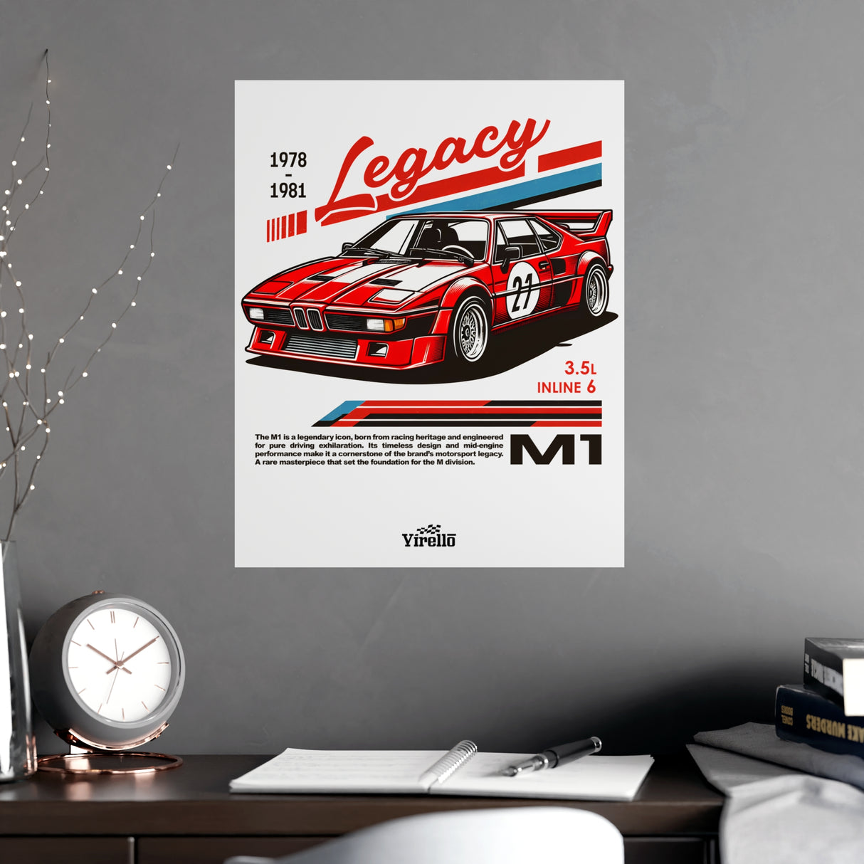 BMW M1 (E26) Poster