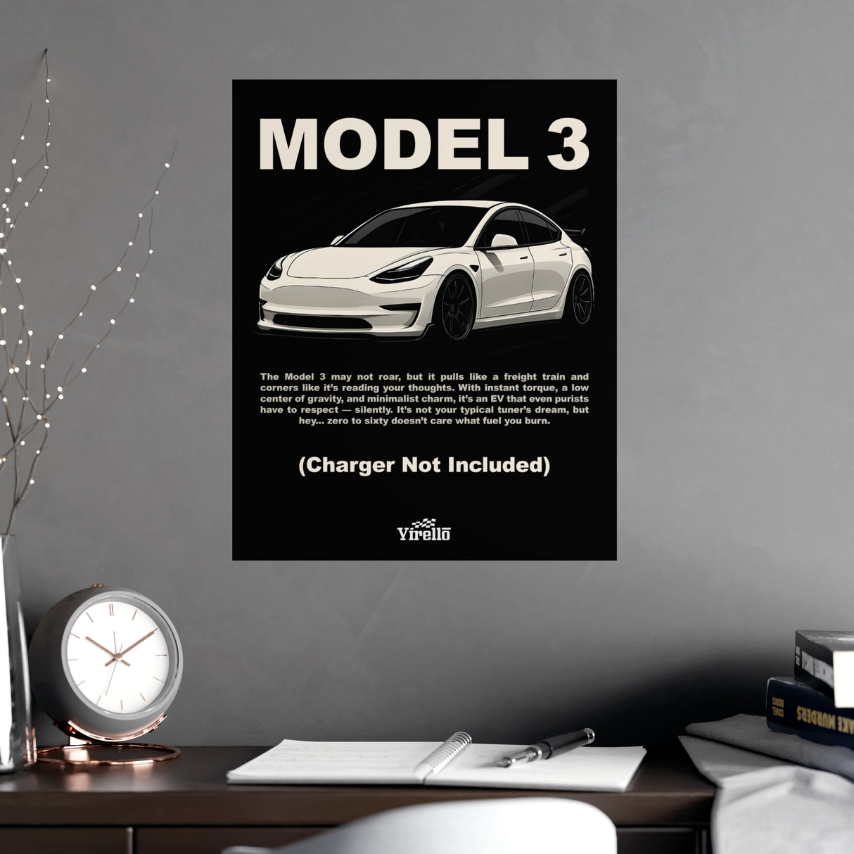 2017+ Tesla Model 3 Poster