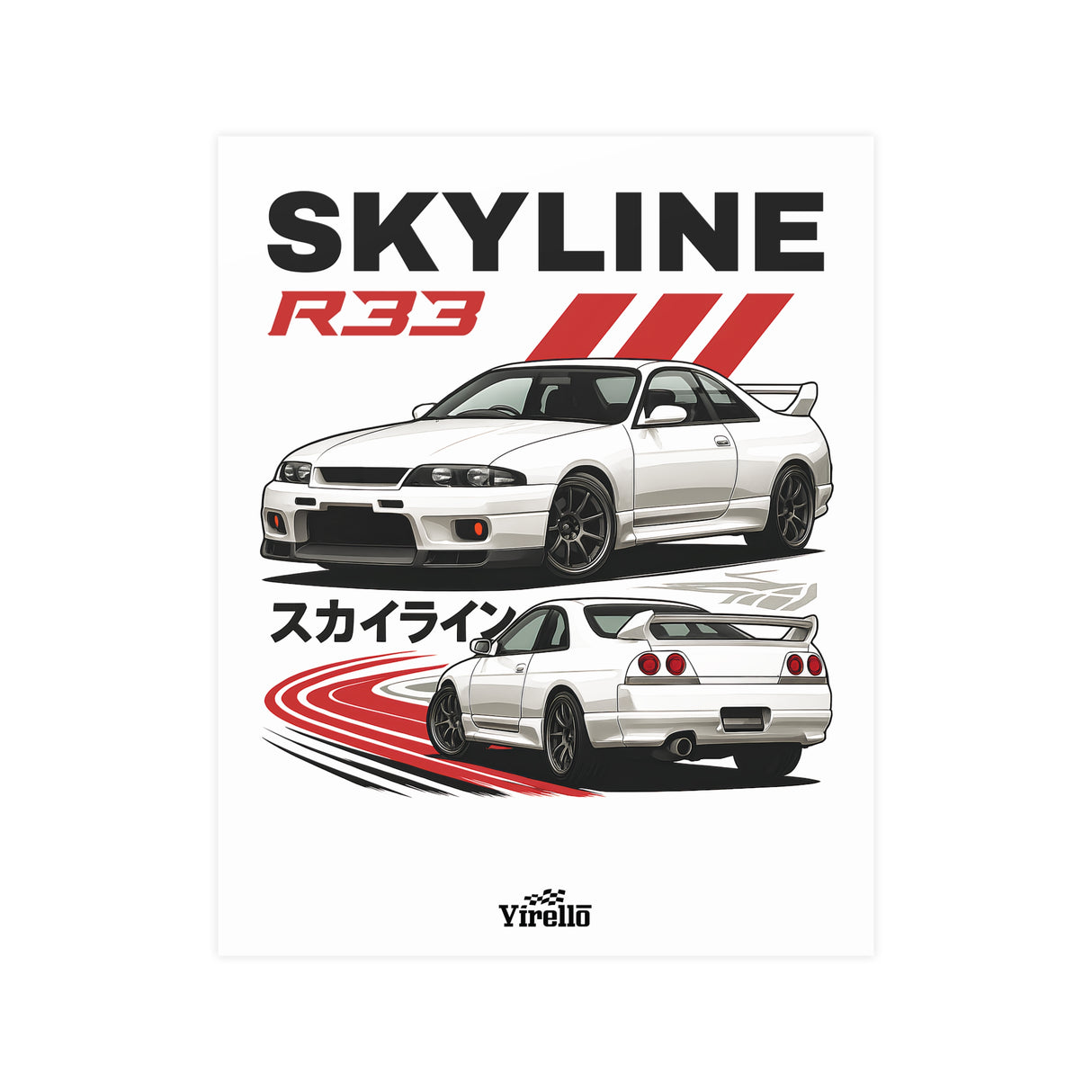 1995-1998 Nissan Skyline GT-R (R33) Poster