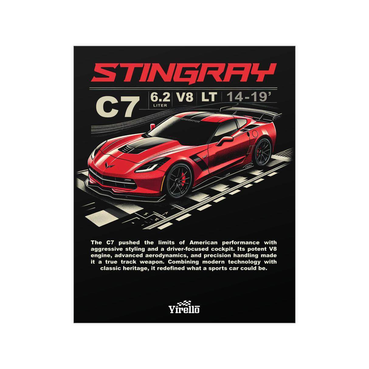 2014–2019 Chevrolet Corvette (C7) Poster
