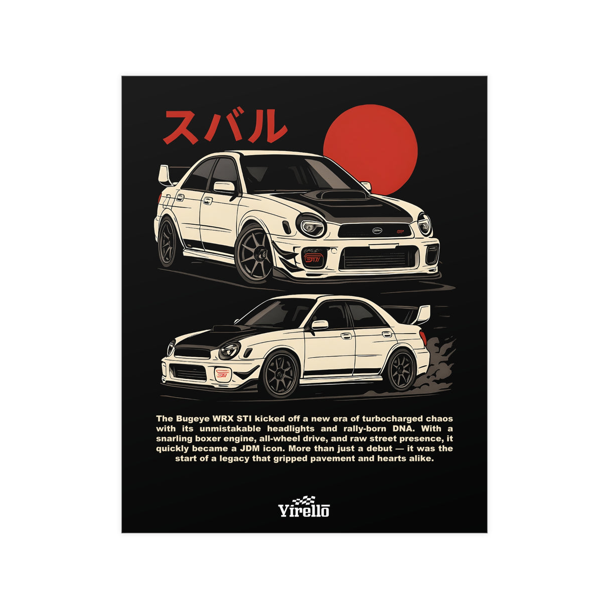 2001-2003 Subaru WRX "Bugeye" Poster