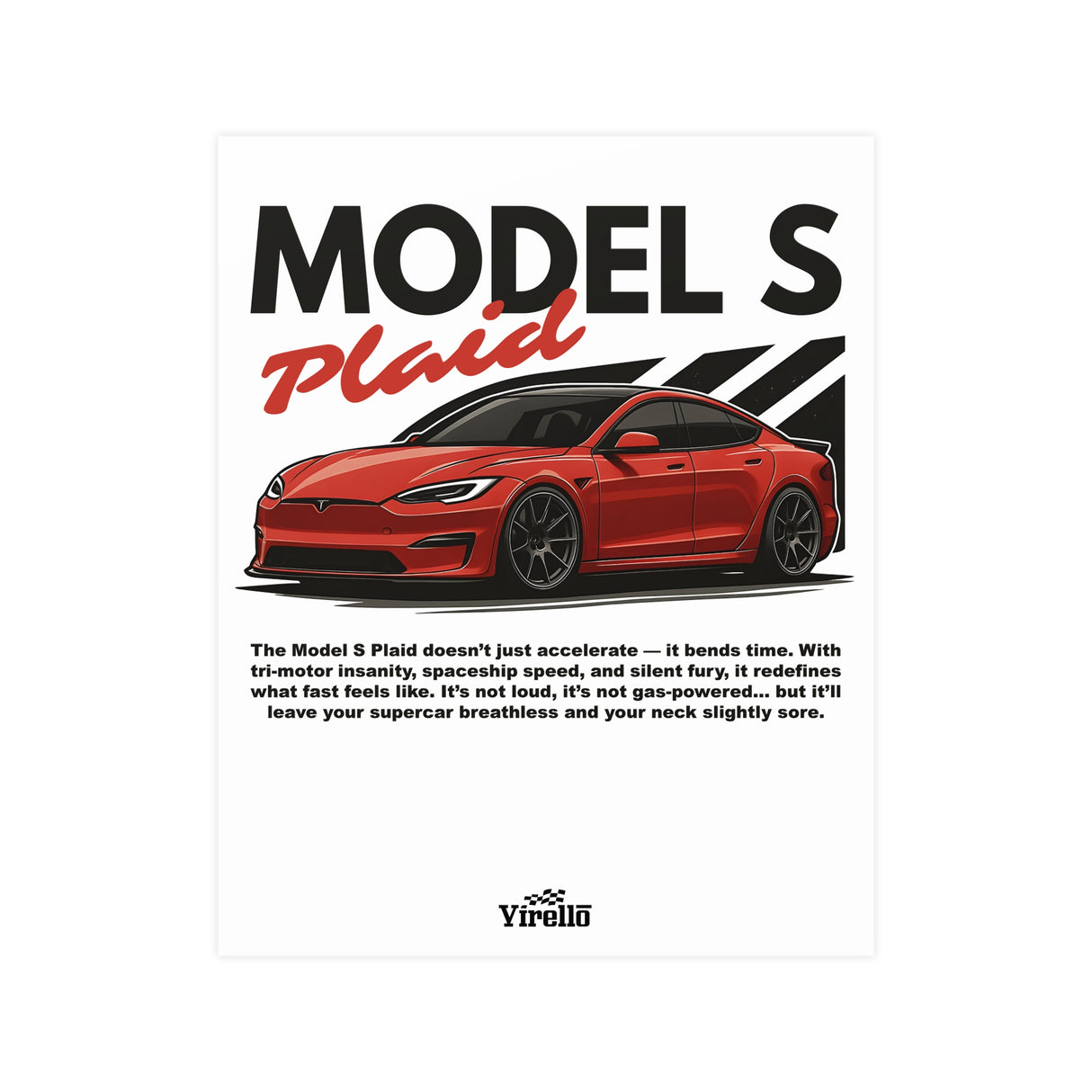 2021+ Tesla Model S Plaid Poster
