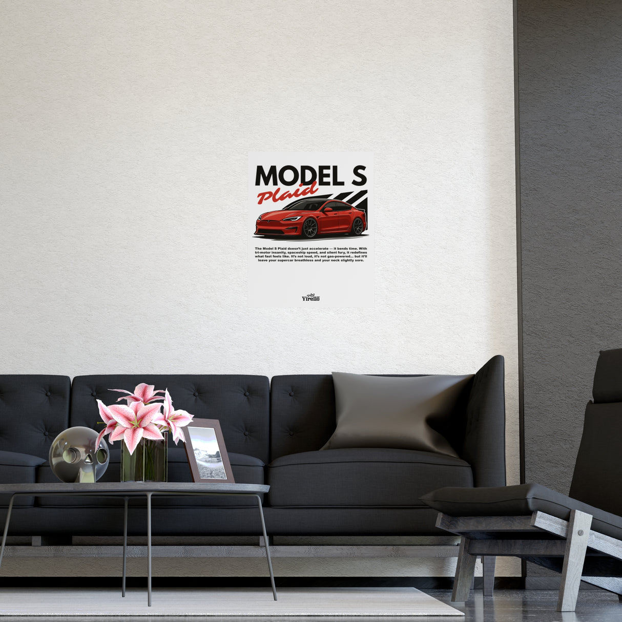 2021+ Tesla Model S Plaid Poster