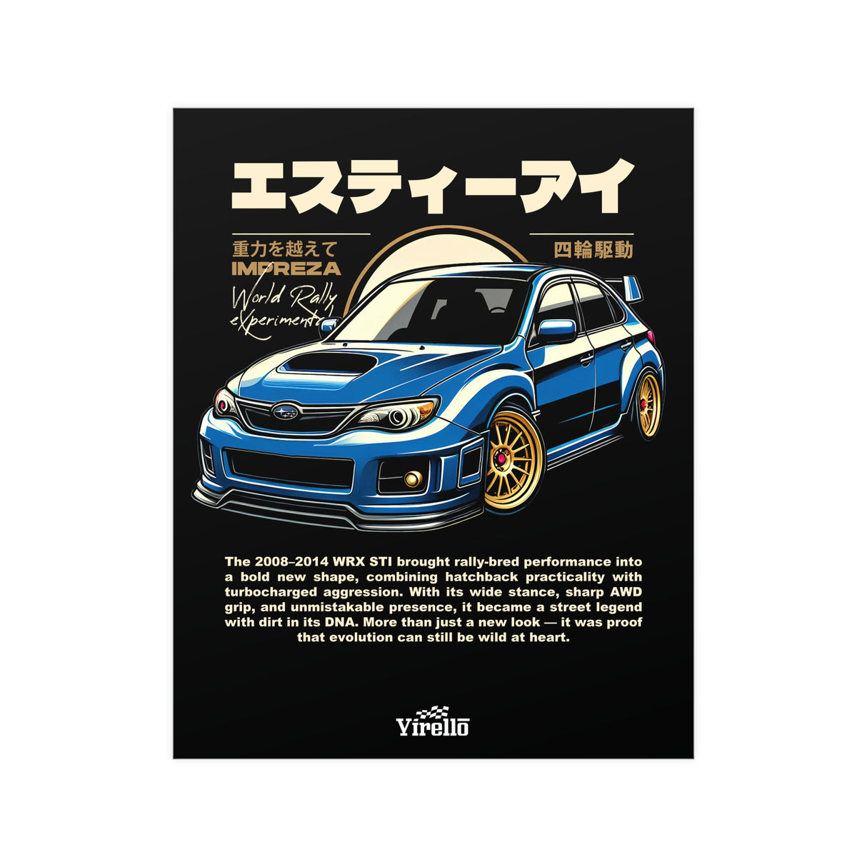 2008-2014 Subaru WRX STI "Hatchback" Poster