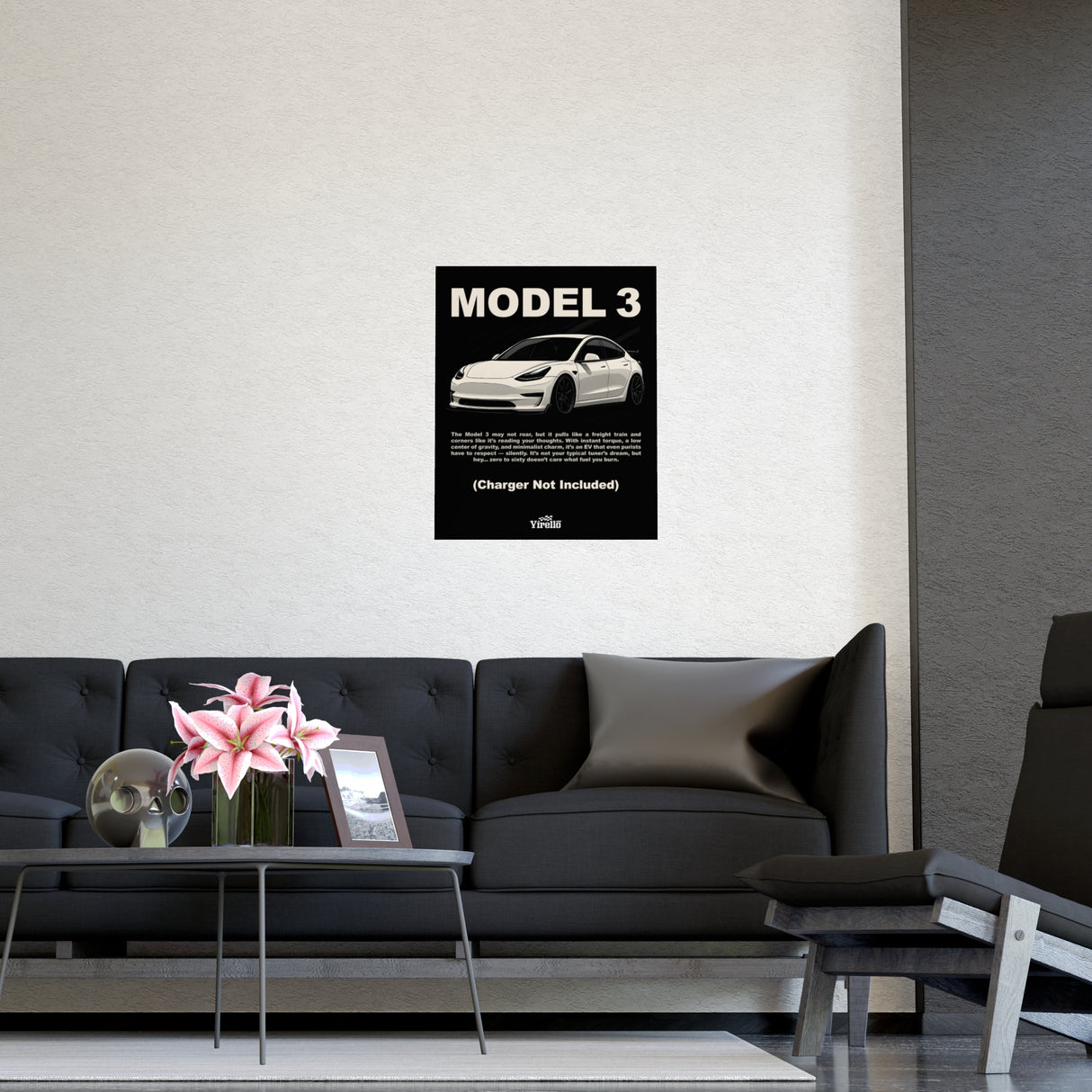 2017+ Tesla Model 3 Poster
