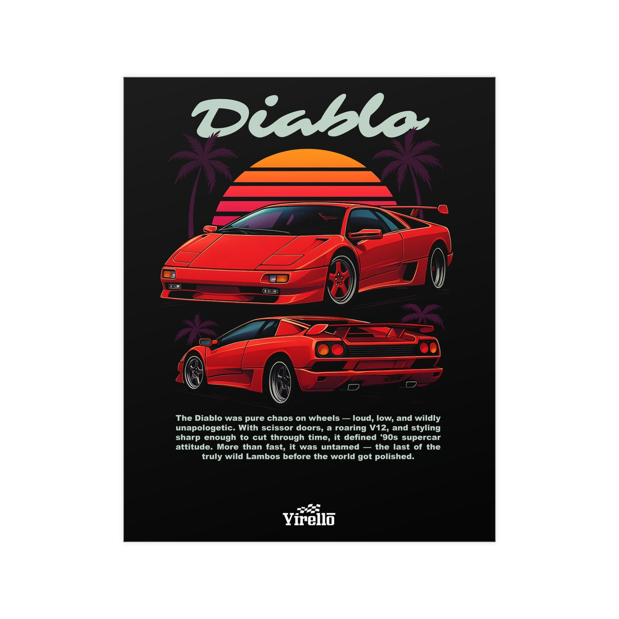 1990–2001 Lamborghini Diablo Poster