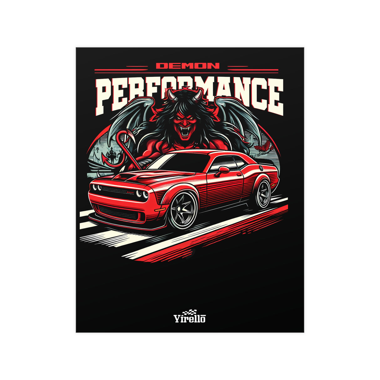 2015+ Dodge Challenger Hellcat Poster