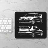 2006-2007 Subaru WRX STI "Hawkeye" Mouse Pad