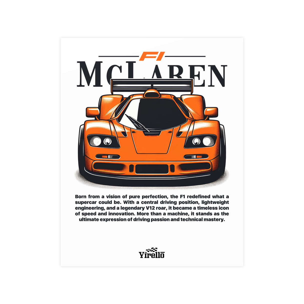 1992–1998 McLaren F1 Poster
