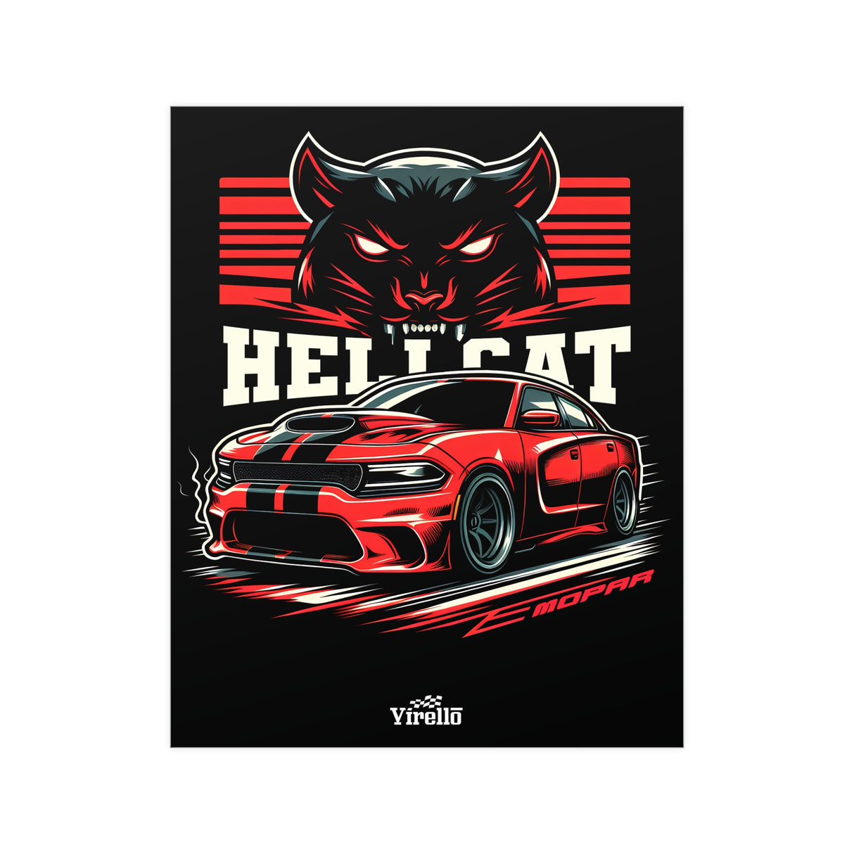 2015+ Dodge Charger Hellcat Poster