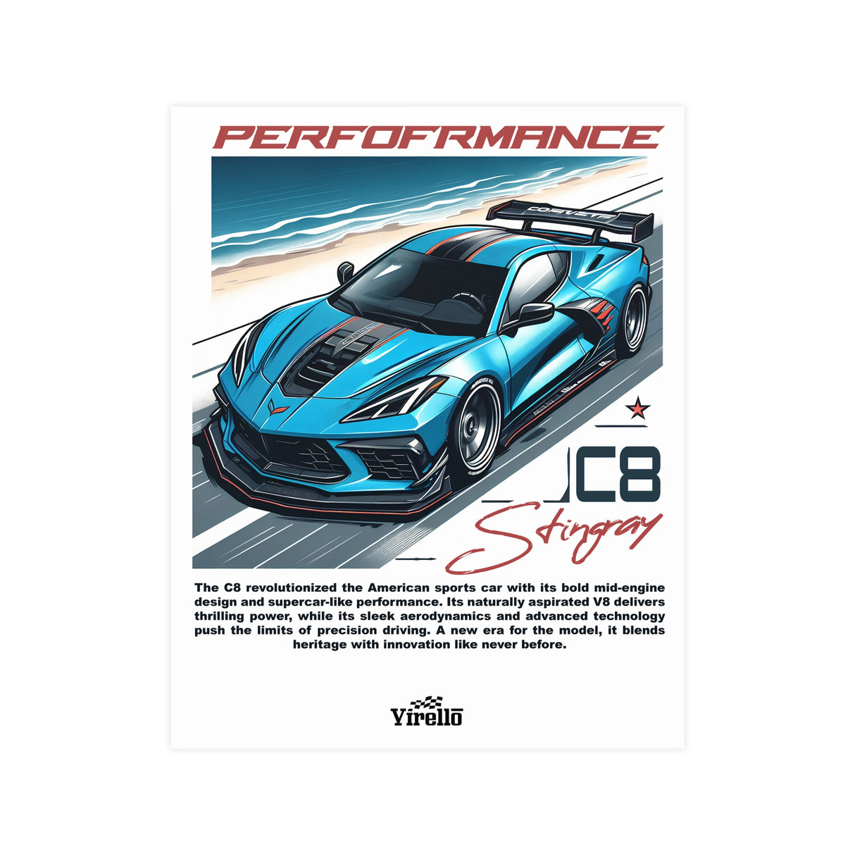2020+ Chevrolet Corvette (C8) Poster