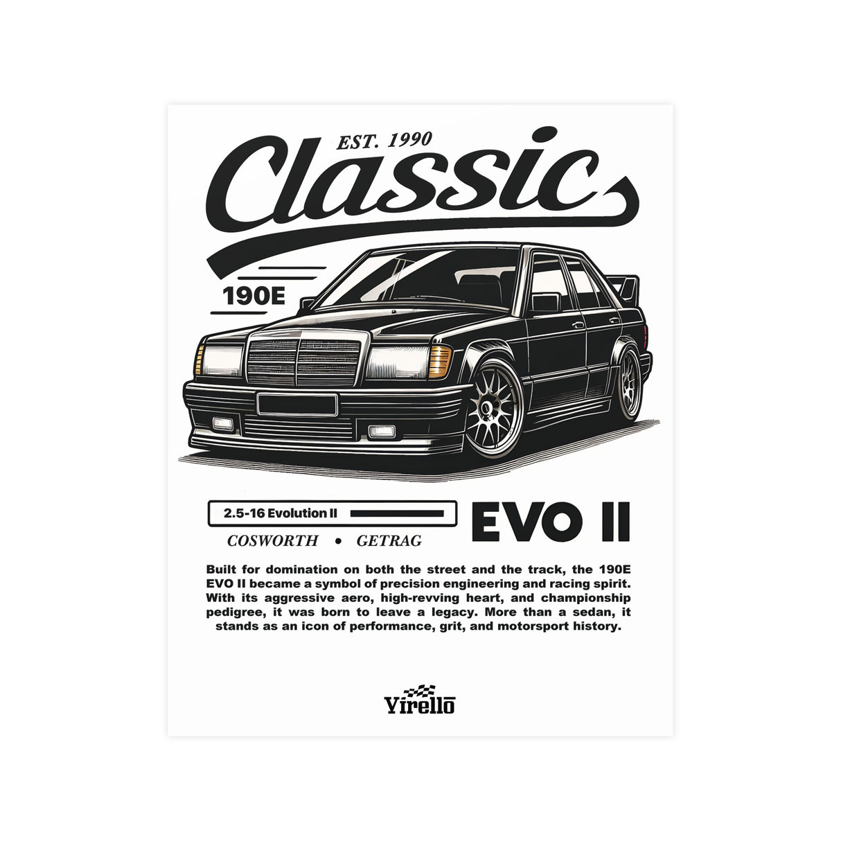 1990–1992 Mercedes-Benz 190E Evo II Poster