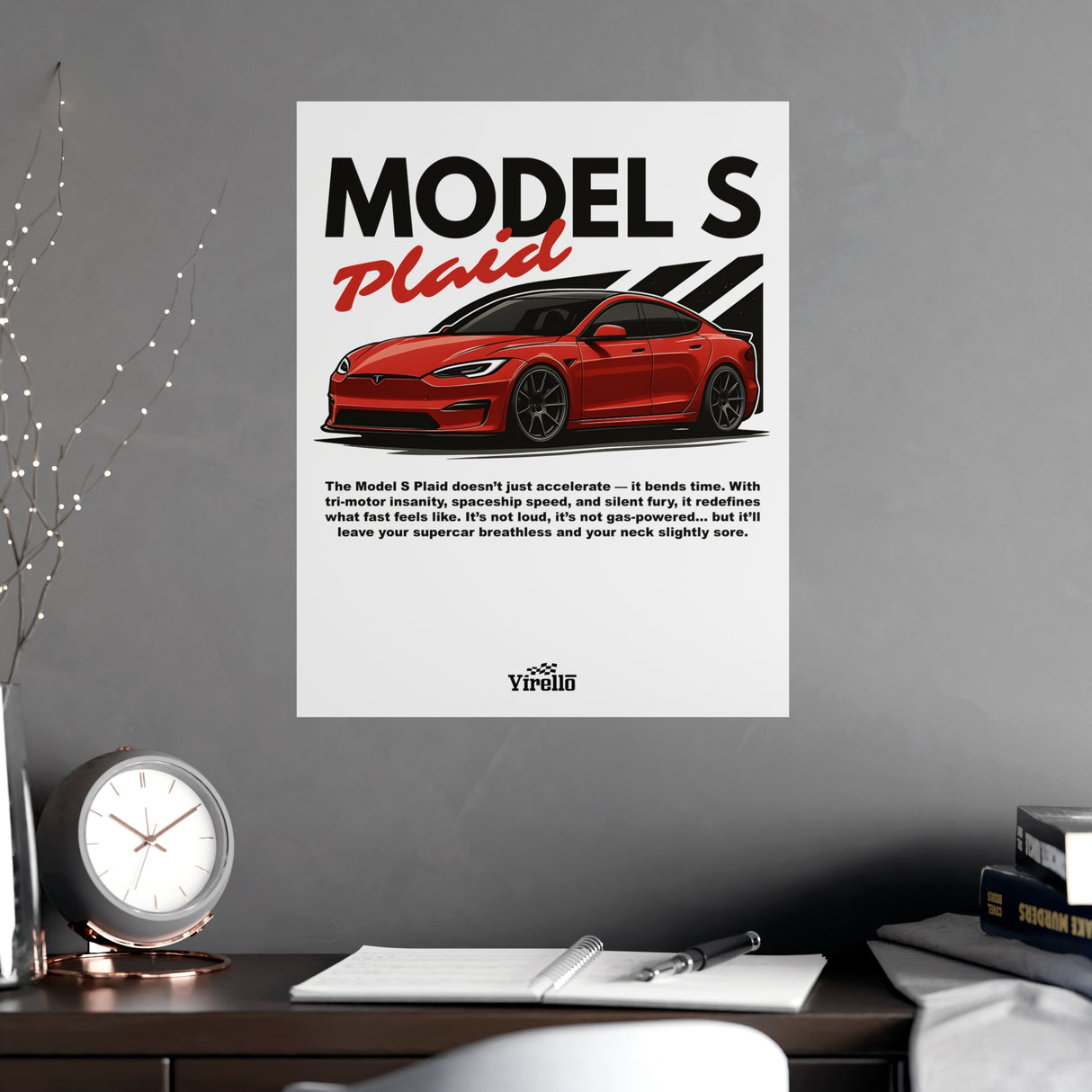 2021+ Tesla Model S Plaid Poster